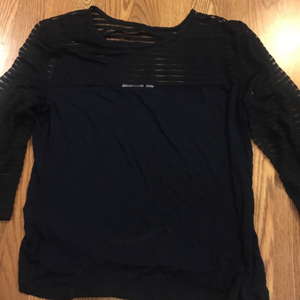 Navy Boat Neck Top